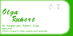 olga rupert business card